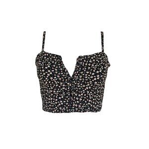 floral corset-style crop top